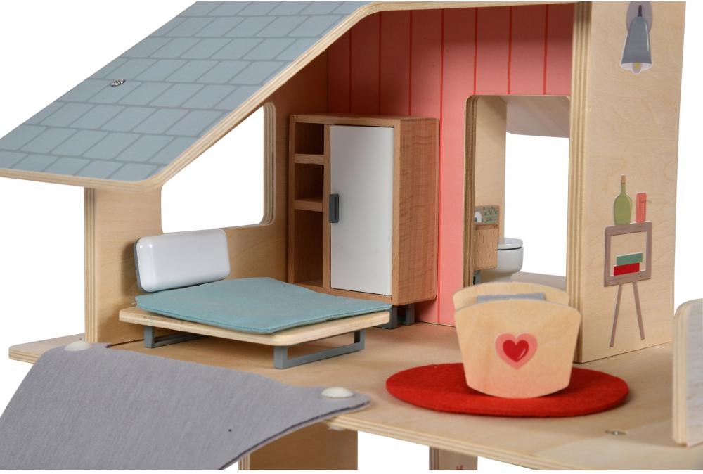 Eichhorn Spielzeug Spielwelt Kinderzimmer Puppenhaus mit Möbeln 100002505