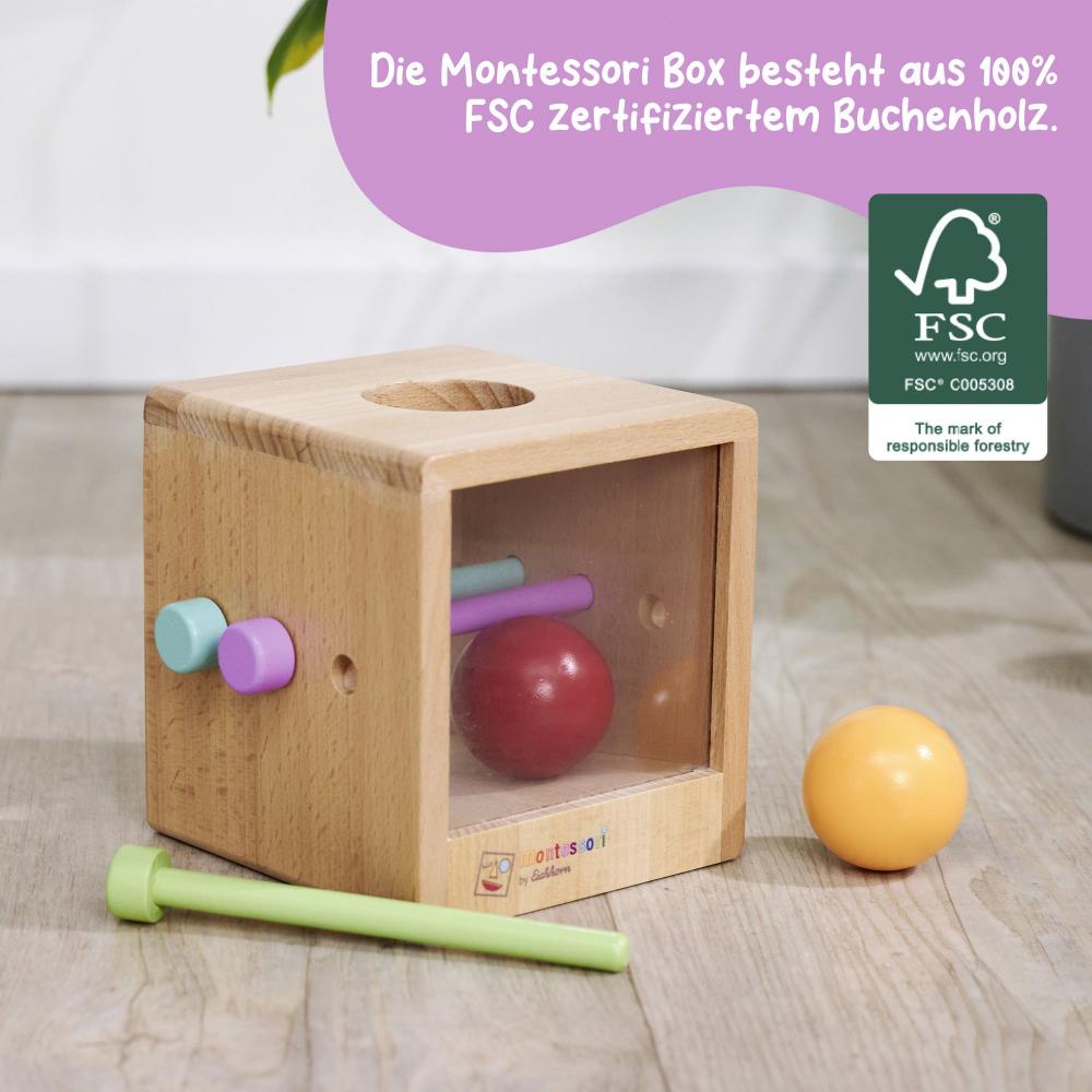 Eichhorn Kleinkindwelt Motorikspielzeug Montessori Box mit Kugeln 100006030