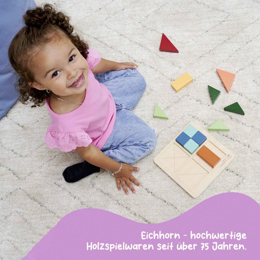 Eichhorn Kleinkindwelt Motorikspielzeug Legespiel Montessori Formenpuzzzle 100006032