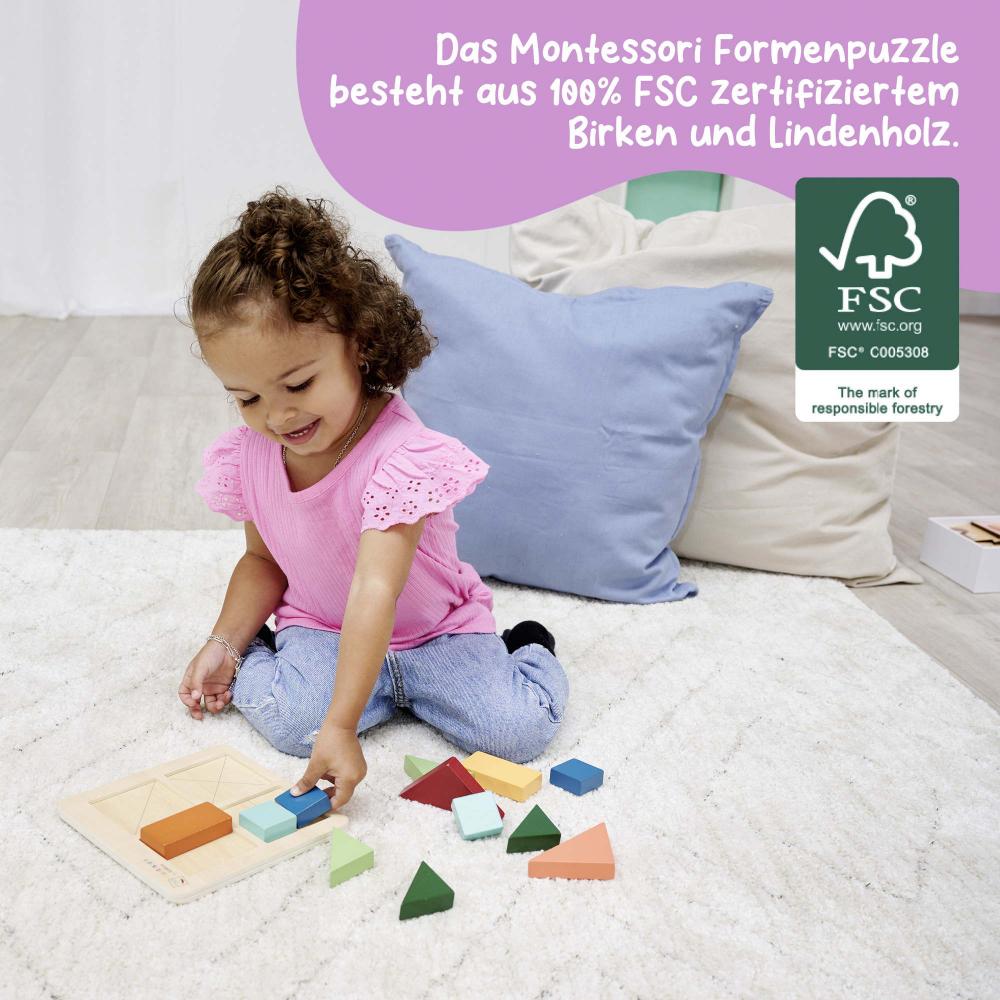 Eichhorn Kleinkindwelt Motorikspielzeug Legespiel Montessori Formenpuzzzle 100006032