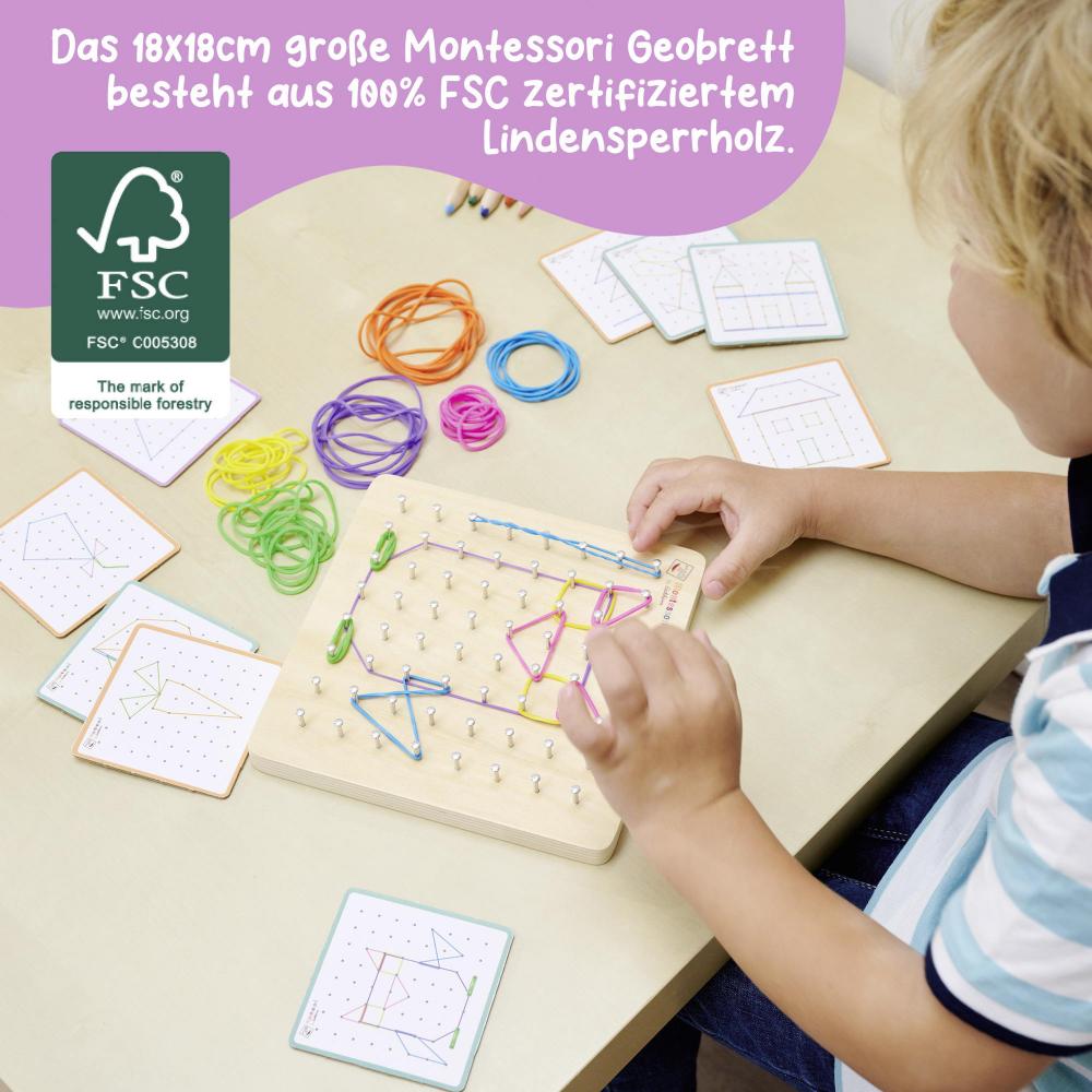 Eichhorn Kleinkindwelt Motorikspielzeug Montessori Geometriebrett 100006050