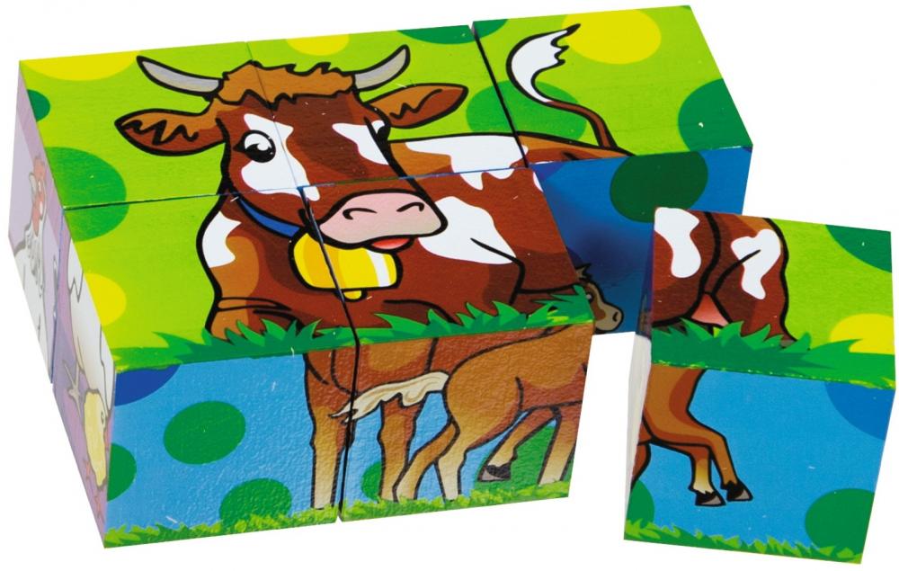 6 Teile Eichhorn Kinder Würfel Puzzle Holz Tiermotive 100005481