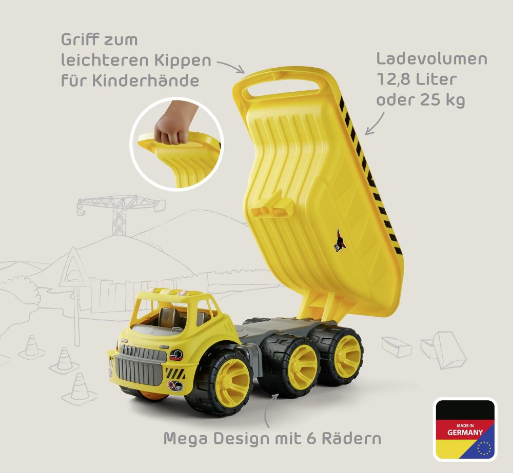 BIG Indoor / Outdoor Spielzeug Fahrzeug Power Worker Mega Kipper 800054820