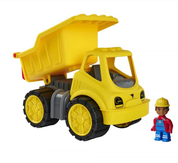 BIG Indoor / Outdoor Spielzeug Fahrzeug Power Worker Midi Kipper + Figur 800054836