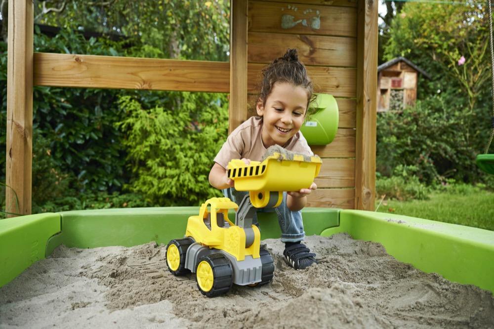 BIG Indoor / Outdoor Spielzeug Fahrzeug Power Worker Midi Radlader + Figur 800054837