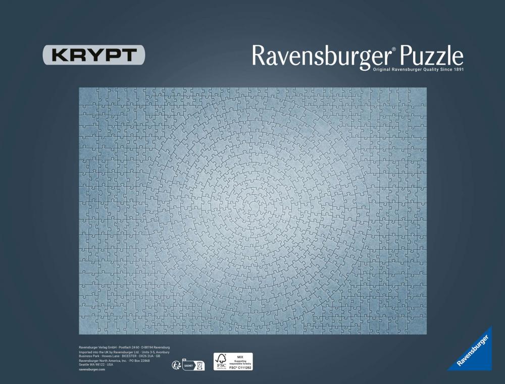 654 Teile Ravensburger Puzzle Krypt silber 12000071