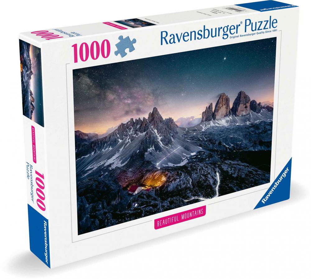 1000 Teile Ravensburger Puzzle Beautiful Mountains Drei Zinnen, Dolomiten 12000256