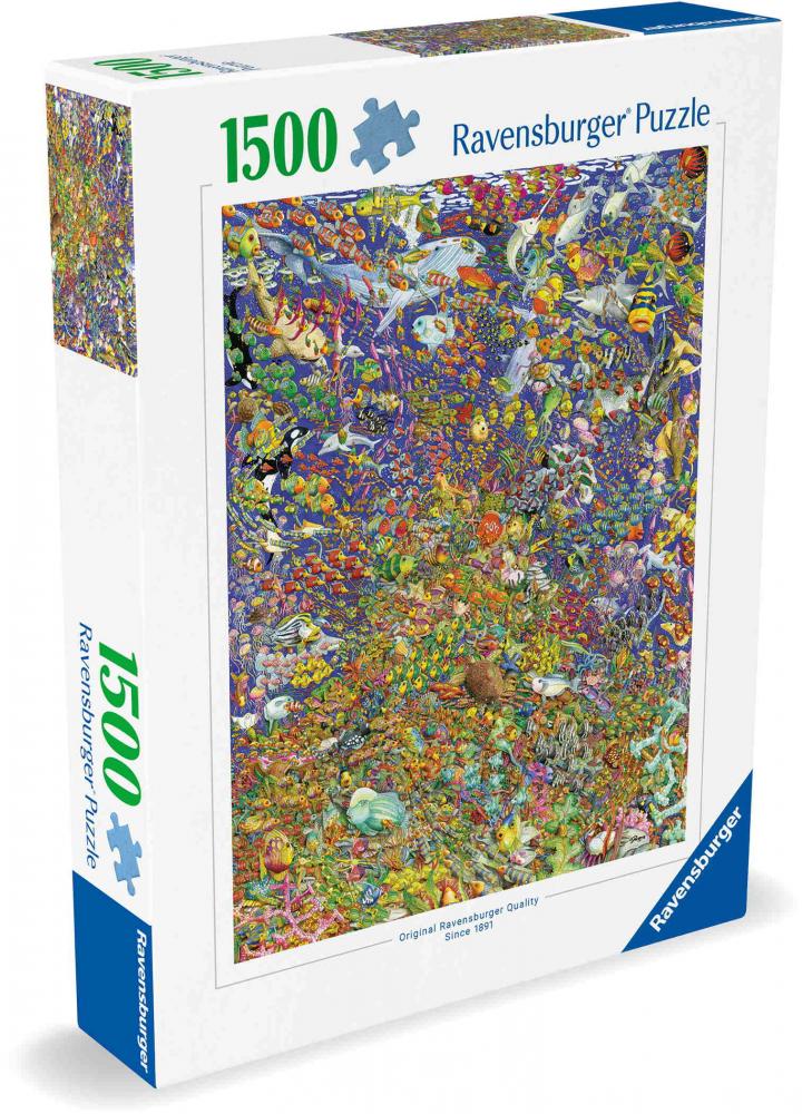 1500 Teile Ravensburger Puzzle Viele bunte Fische 12000436