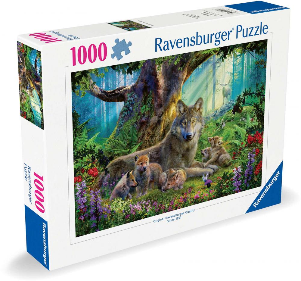 1000 Teile Ravensburger Puzzle Wölfe im Wald 12000477