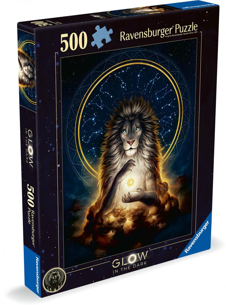 500 Teile Ravensburger Puzzle Glow in the dark Leuchtender Löwe 12000480