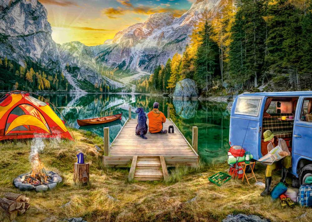 1000 Teile Ravensburger Puzzle Campingurlaub 12000568