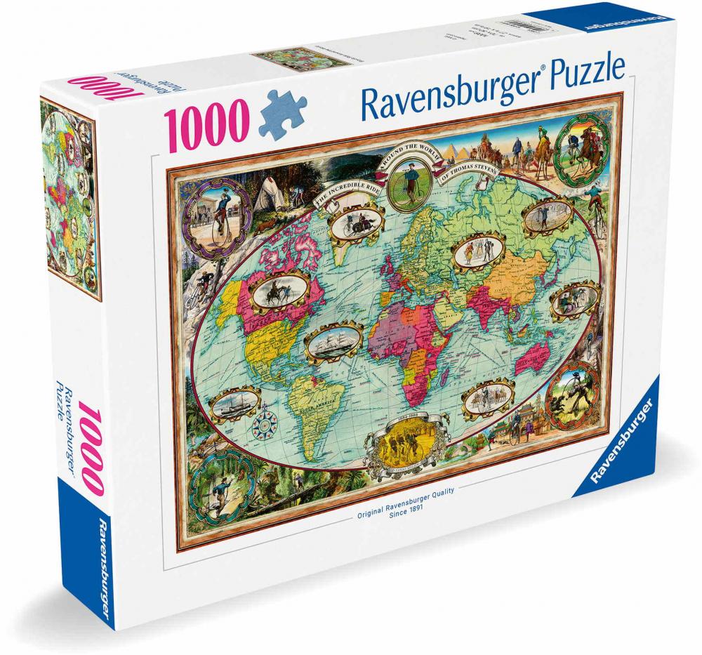 1000 Teile Ravensburger Puzzle Mit Fahrrad um die Welt 12000569