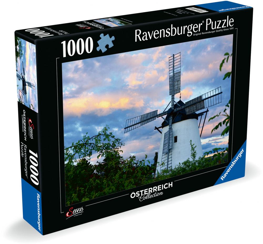 1000 Teile Ravensburger Puzzle Österreich Collection Windmühle bei Retz 12000597