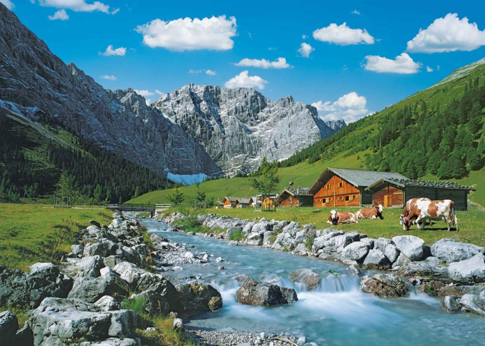 1000 Teile Ravensburger Puzzle Karwendelgebirge, Österreich 12000649