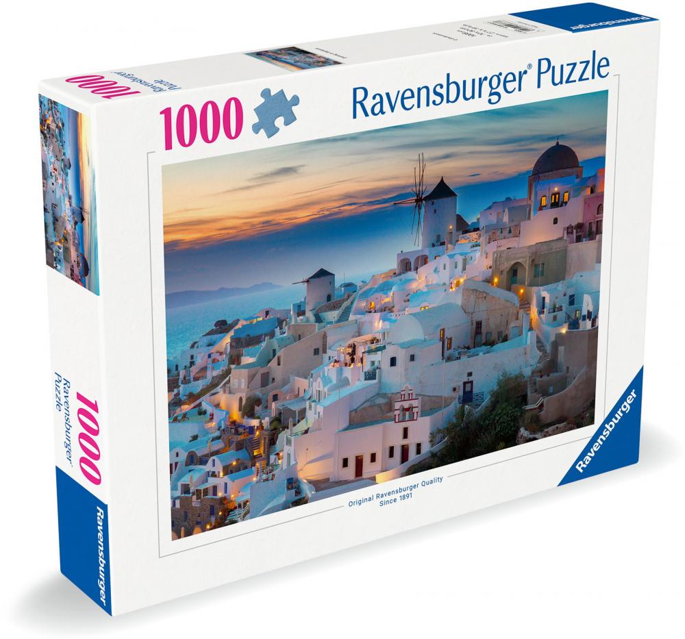 1000 Teile Ravensburger Puzzle Abend über Santorini 12000663