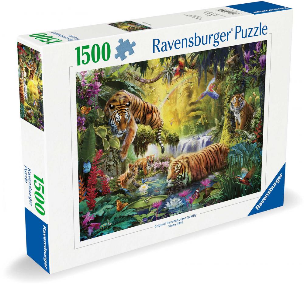 1500 Teile Ravensburger Puzzle Idylle am Wasserloch 12000696