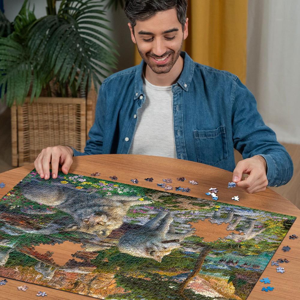 1500 Teile Ravensburger Puzzle Wolfsrudel im Frühlingserwachen 12000719