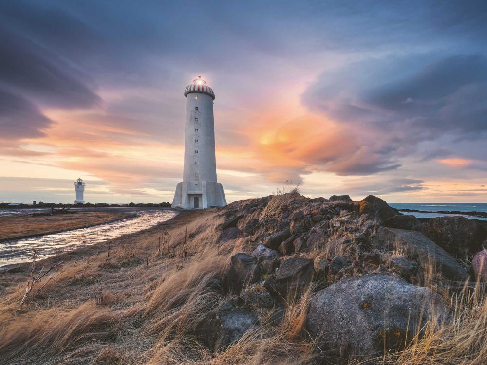 1500 Teile Ravensburger Puzzle Magische Stimmung über dem Leuchtturm von Akranes, Island 12000732