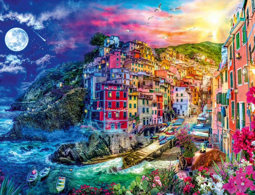 2000 Teile Ravensburger Puzzle Farbenfrohe Cinque Terre 12000803