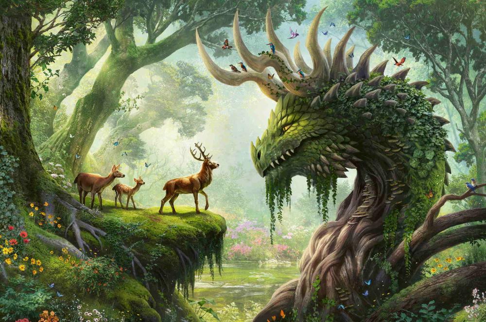 3000 Teile Ravensburger Puzzle Der Walddrache erwacht 12000808