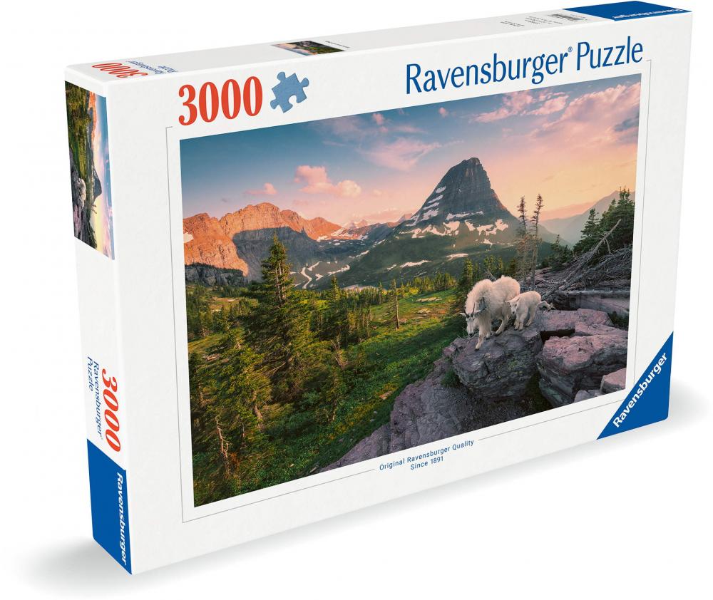 3000 Teile Ravensburger Puzzle Almbock mit Baby 12000809