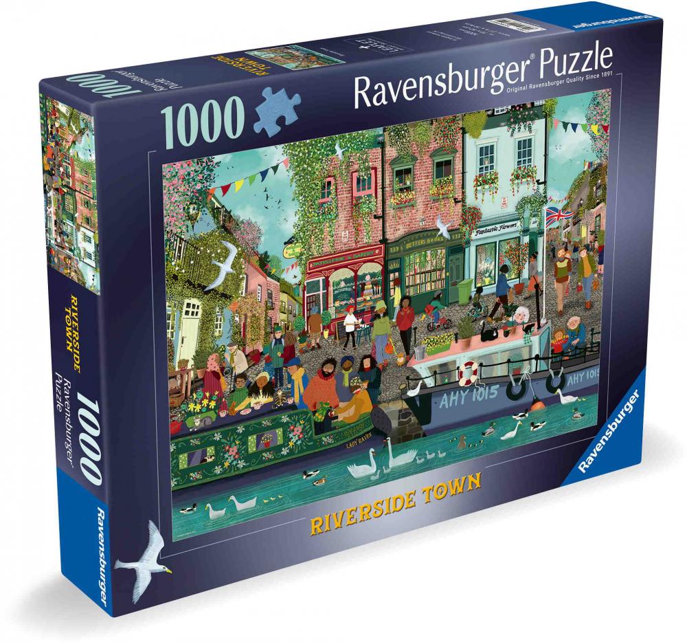 1000 Teile Ravensburger Puzzle Riverside Town 12000814