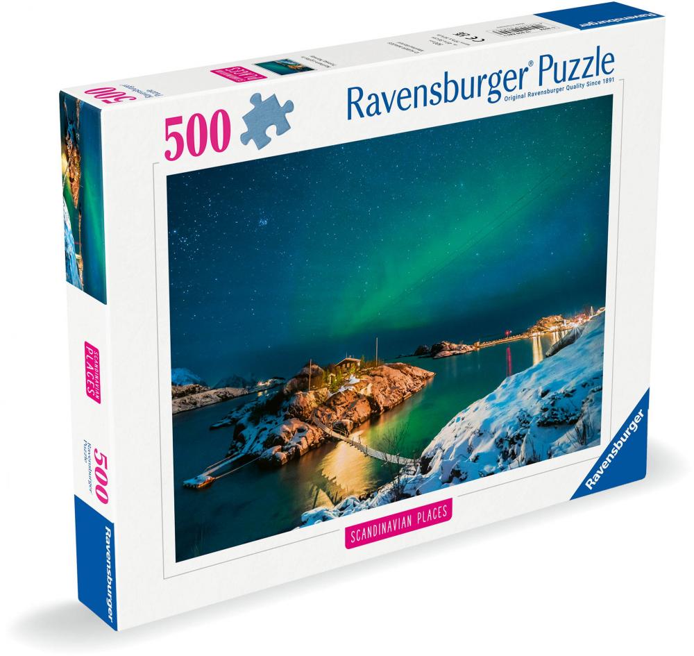 500 Teile Ravensburger Puzzle Nordlichter in Tromsø, Norwegen 12000845