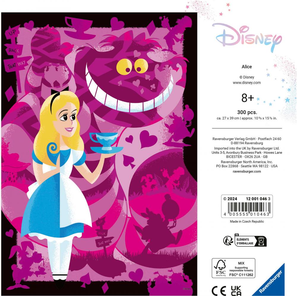 300 Teile Ravensburger Puzzle Disney 100 Collection Alice 12001046