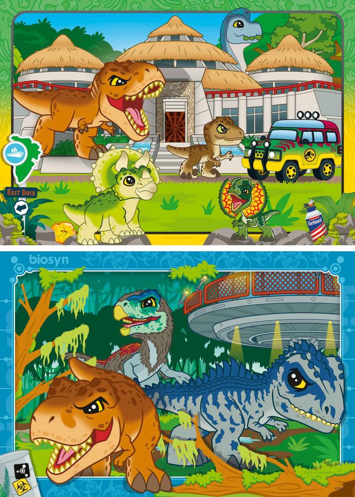 2 x 24 Teile Ravensburger Kinder Puzzle Jurassic Park Leben in der Wildnis 12001057