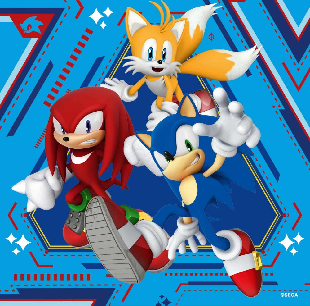 3 x 49 Teile Ravensburger Kinder Puzzle Sonic Die Abenteuer von Sonic 12001133