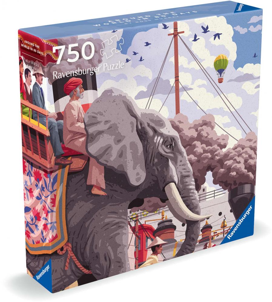 750 Teile Ravensburger Puzzle Art & Soul Collection Around the world in 80 days 12001201