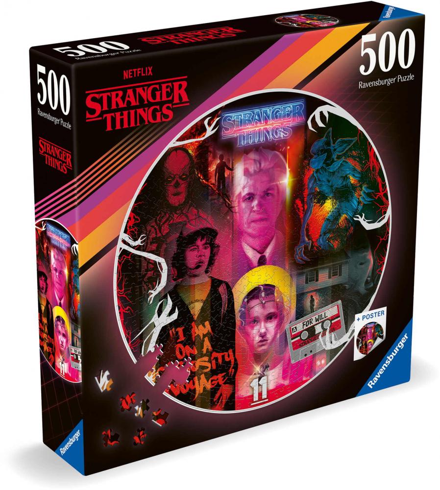 500 Teile Ravensburger Puzzle rund Circle of Colors Stranger Things Friends Don't Lie 12001227