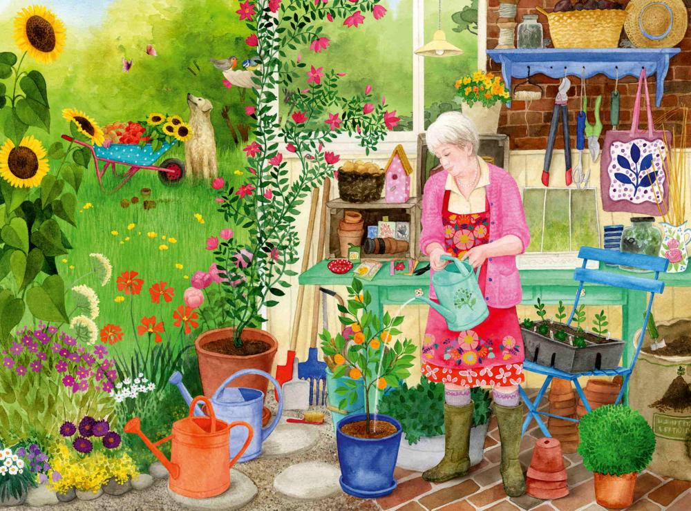 100 Teile Ravensburger Puzzle Feel & Well Gartenarbeit 12001362