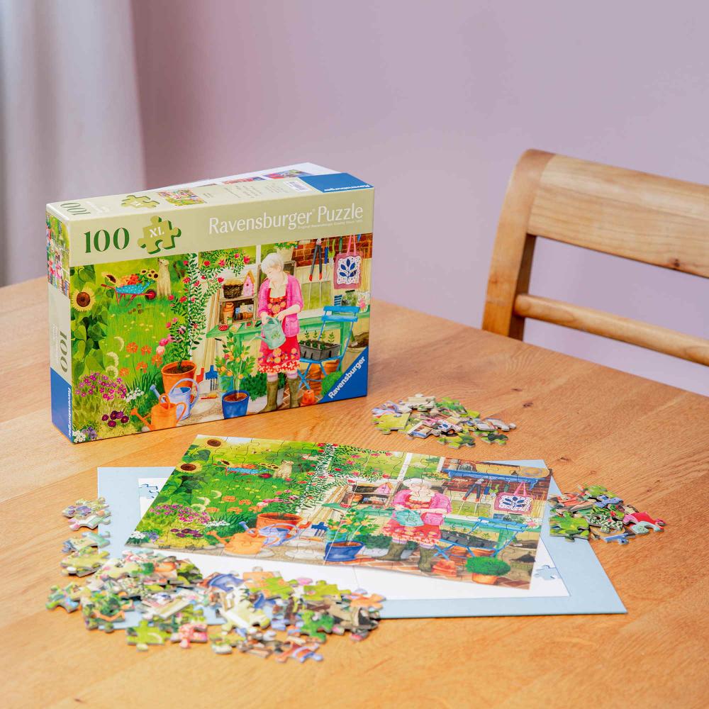 100 Teile Ravensburger Puzzle Feel & Well Gartenarbeit 12001362