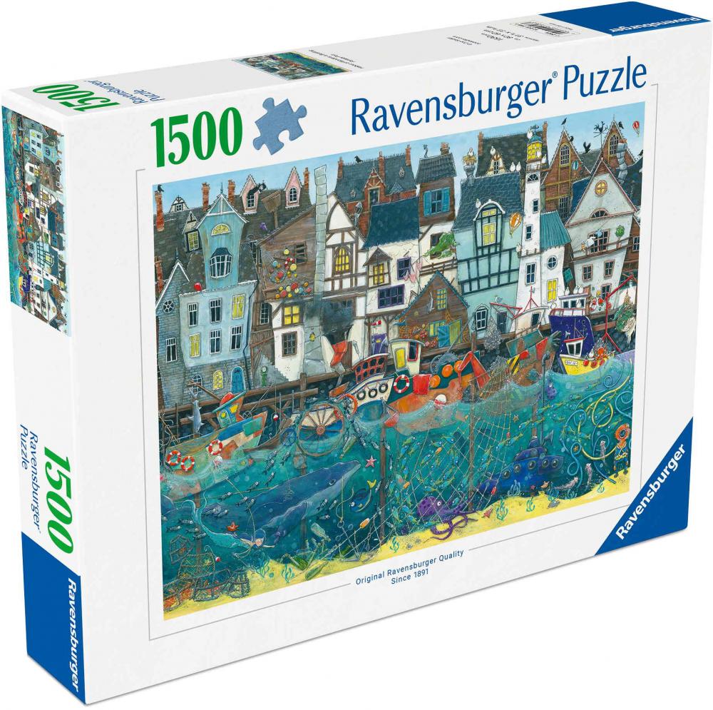 1500 Teile Ravensburger Puzzle Habour of Wonders a Bustling Fantasy Port 12001398