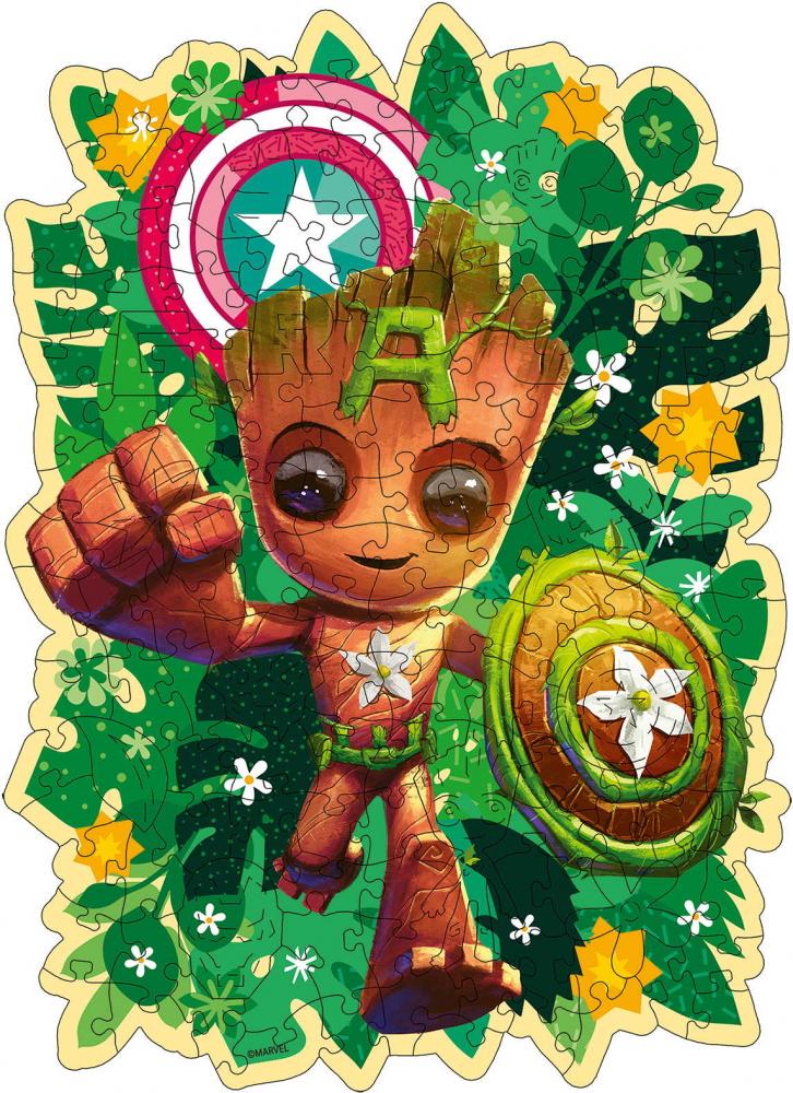 150 Teile Ravensburger Puzzle Wooden Marvel Groot 12001459