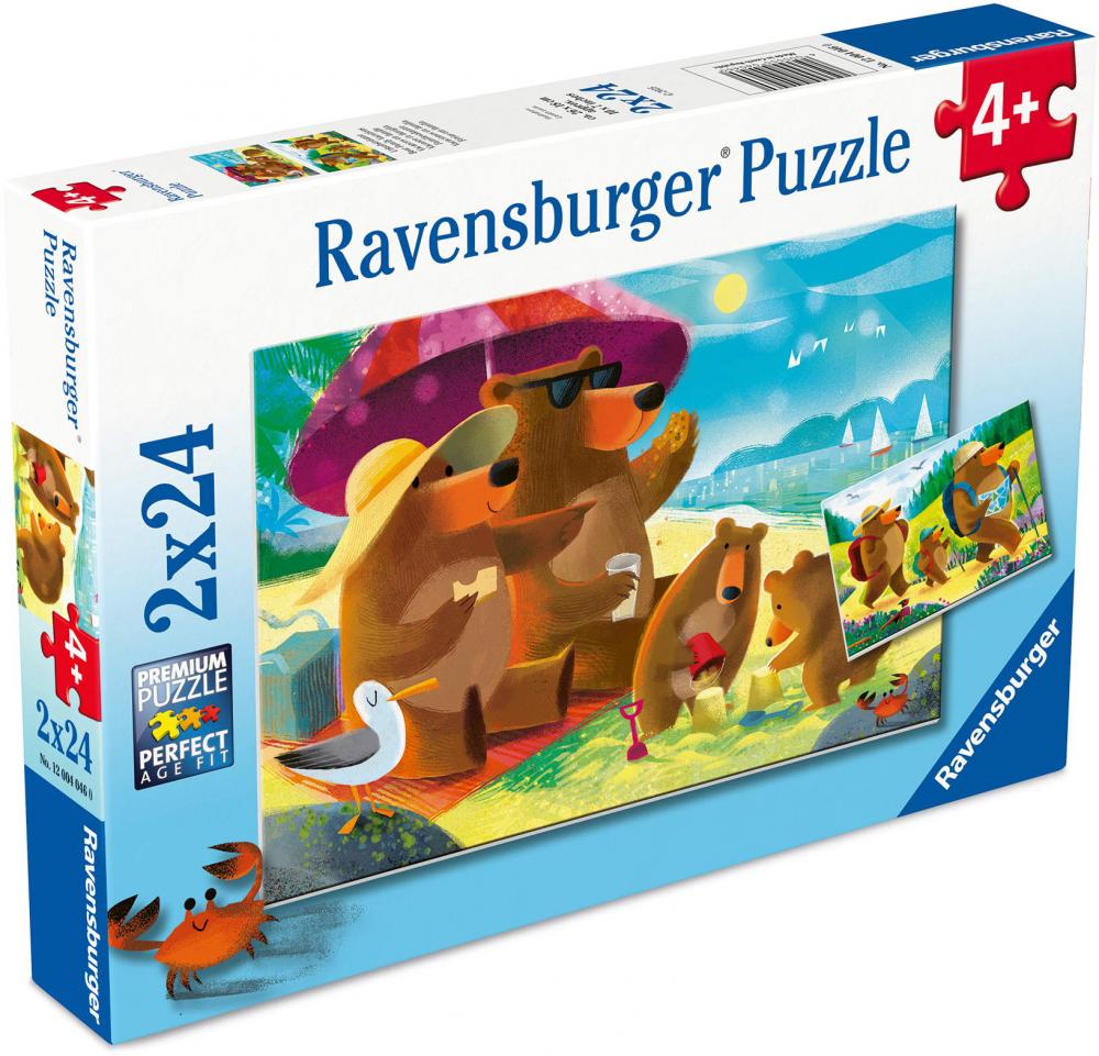 2 x 24 Teile Ravensburger Kinder Puzzle Urlaubsträume 12004046