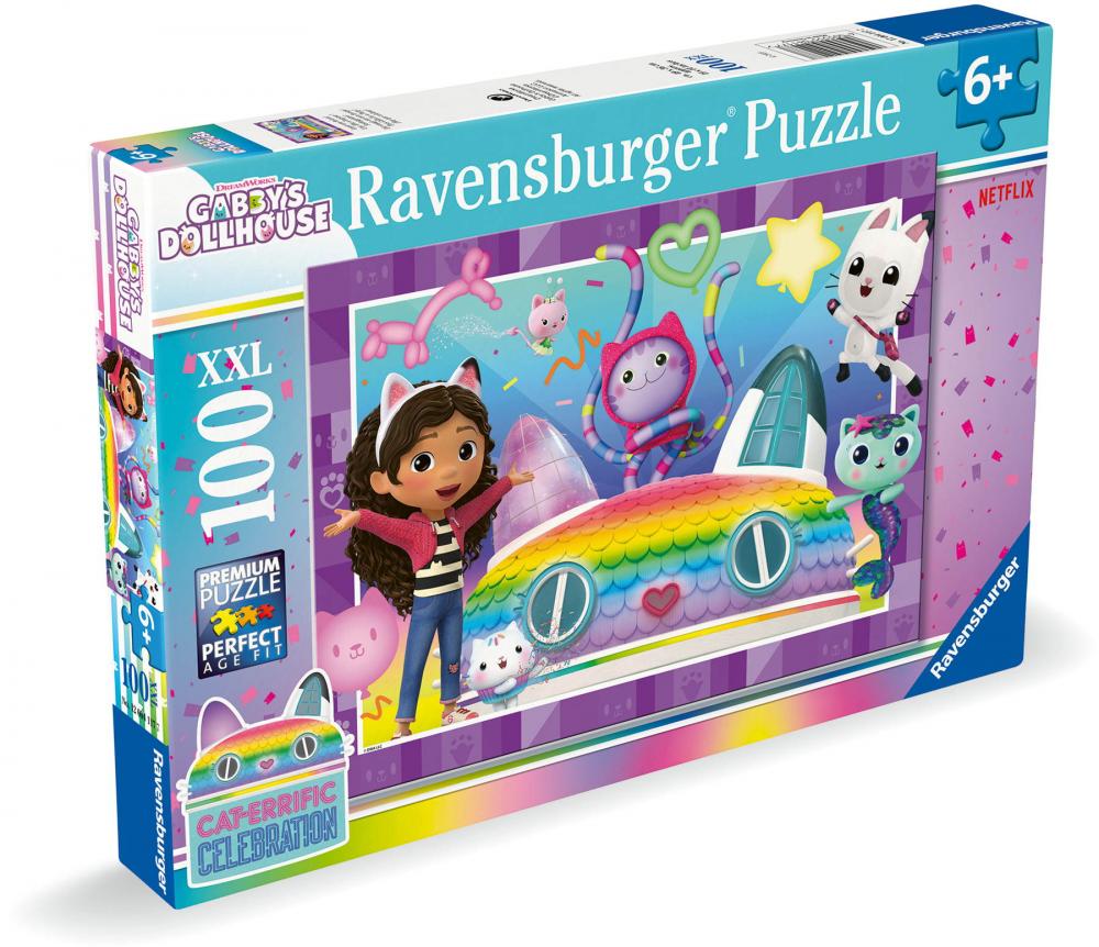 100 Teile Ravensburger Kinder Puzzle XXL Gabby's Dollhouse Lasst uns feiern! 12004117