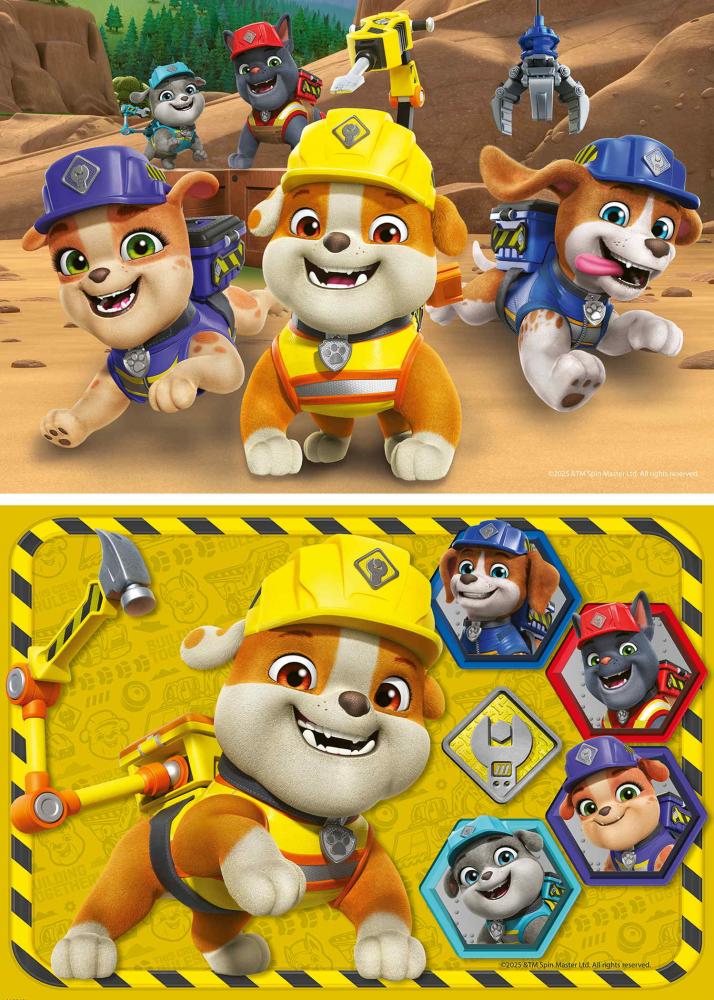 2 x 12 Teile Ravensburger Kinder Puzzle Paw Patrol Bulldoge Rubble und sein Team 12004167