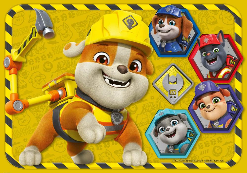 2 x 12 Teile Ravensburger Kinder Puzzle Paw Patrol Bulldoge Rubble und sein Team 12004167