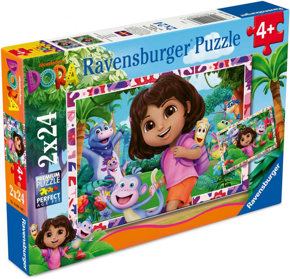 2 x 24 Teile Ravensburger Kinder Puzzle Dora the Explorer 12004199