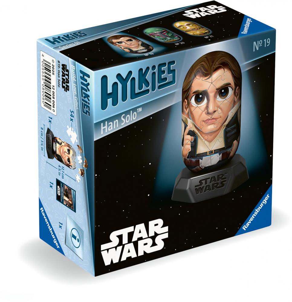 54 Teile Ravensburger 3D Puzzle Hylkies Star Wars Han Solo Sammelfigur 12008006