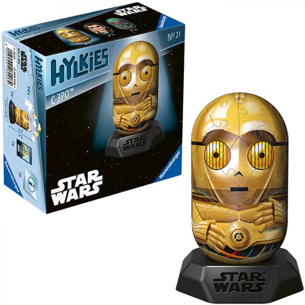 54 Teile Ravensburger 3D Puzzle Hylkies Star Wars C3PO Sammelfigur 12008008