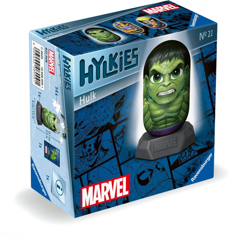 54 Teile Ravensburger 3D Puzzle Hylkies Marvel Heroes Hulk Sammelfigur 12008009