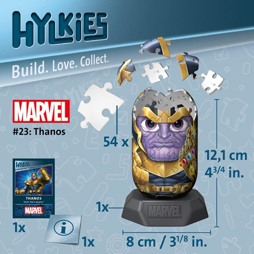 54 Teile Ravensburger 3D Puzzle Hylkies Marvel Heroes Thanos Sammelfigur 12008010