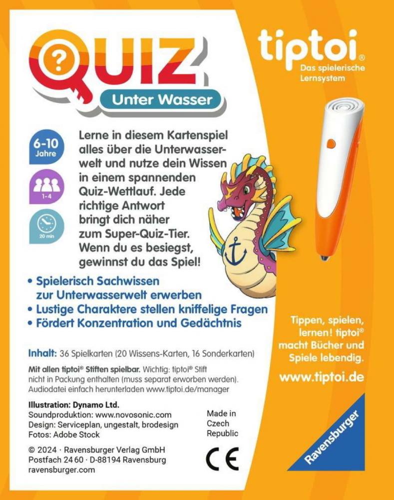 Ravensburger tiptoi Wissen & Quizzen Quiz Tier-Rekorde 00192