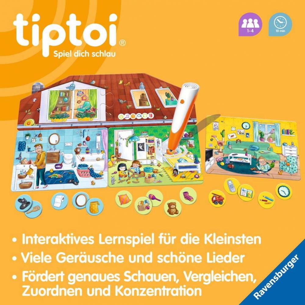 Ravensburger tiptoi Lernspiel Mein Zuhause Wohin gehören die Spielsachen ? 00196