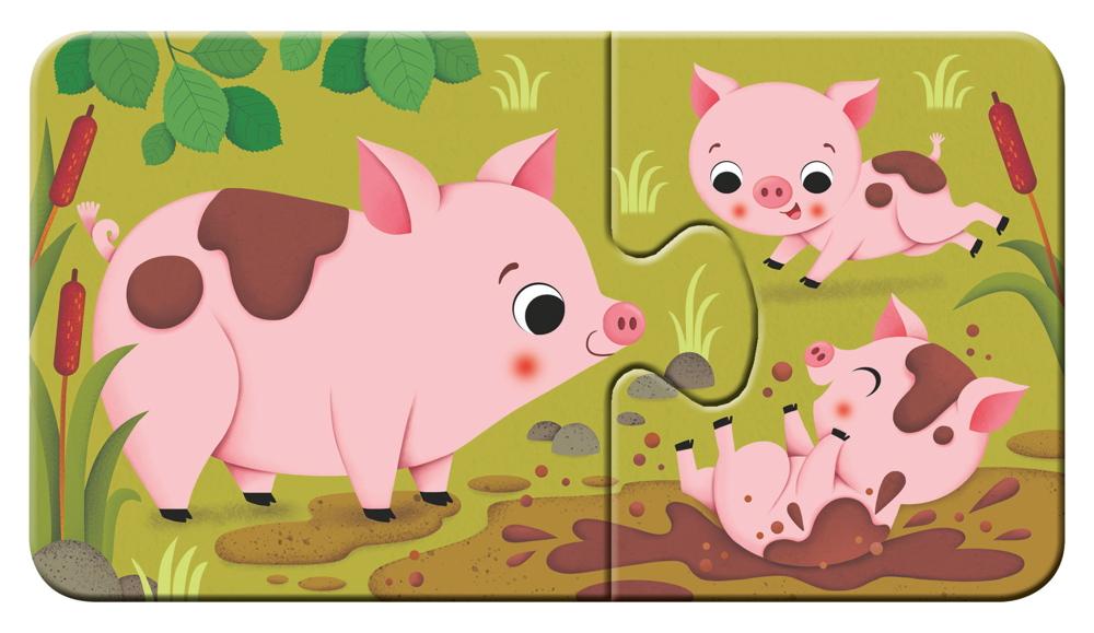 9 x 2 Teile Ravensburger Kinder Puzzle my first puzzles Tiere und ihre Kinder 03123