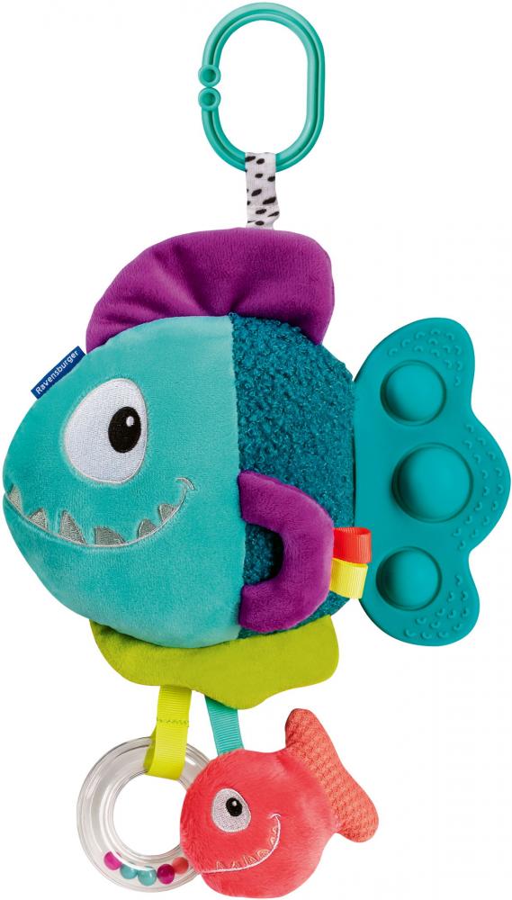 Ravensburger Babywelt Beißring Play+ Pop-it Piranha blau 04876