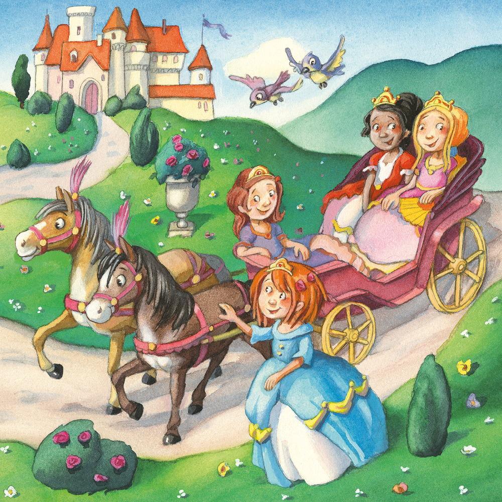 3 x 49 Teile Ravensburger Kinder Puzzle Kleine Prinzessinnen 05564